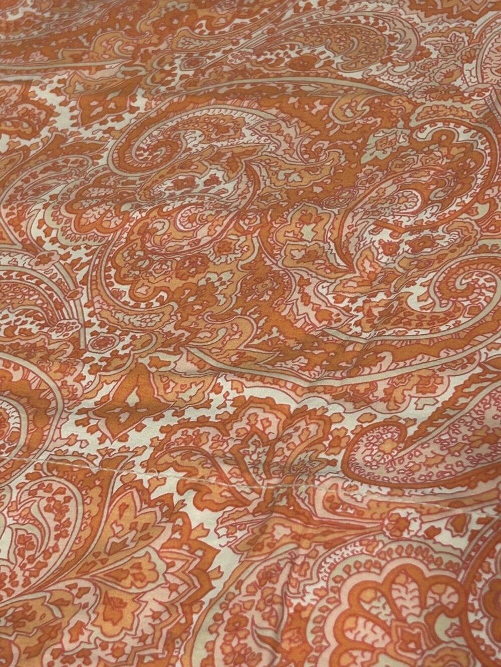 VTG Ralph Lauren LRL Harbor View Orange Paisley Standard Pillowcase USA Made